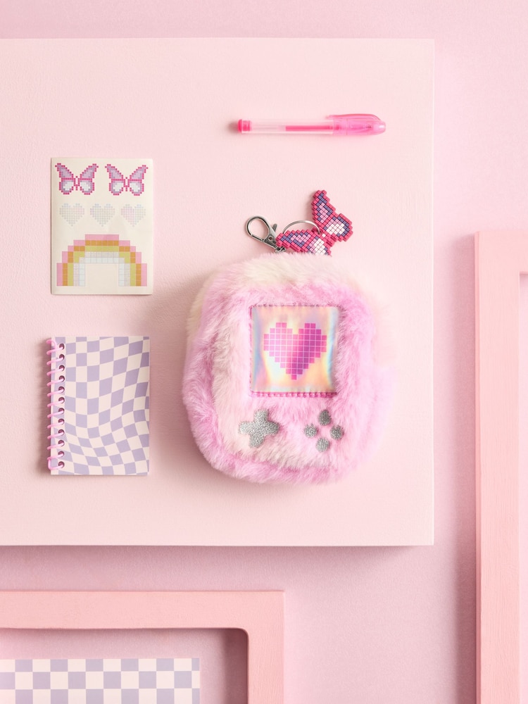Pink/Purple Fur Mini Stationery Set - Image 1 of 6