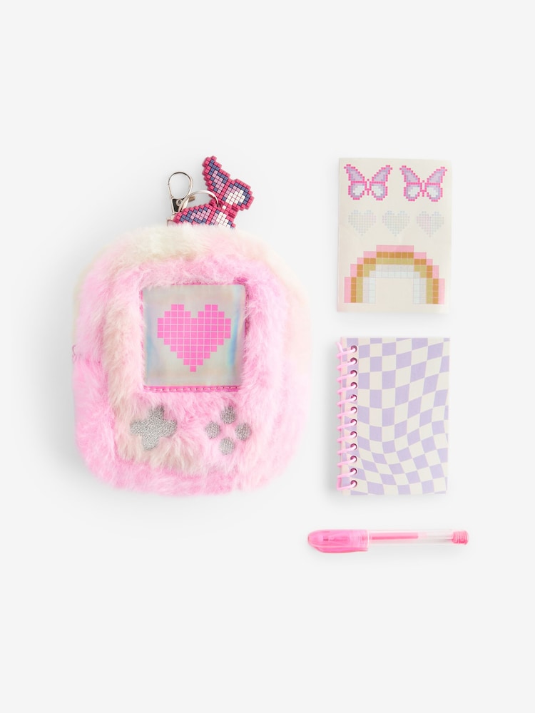 Pink/Purple Fur Mini Stationery Set - Image 6 of 6