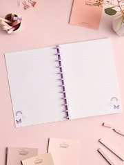 Pink/Purple A4 Lined Heart Print Notebook - Image 2 of 5