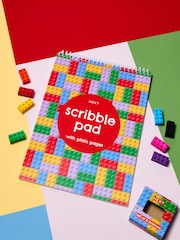 Rainbow Bricks A4 Scribble Pad and Crayons Set - Imagen 1 de 4