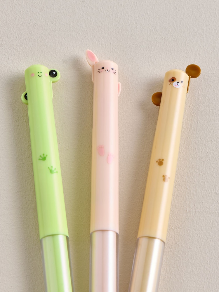 Lot de 3 stylos Character Animal encre de couleur - Image 3 of 4