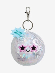 Silver Disco Ball Cute Plush Keyring Bag Charm - Image 4 of 4
