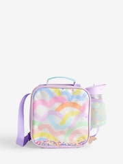 Lilac Purple Rainbow Lunch Bag and Water Bottle - Image 5 of 6