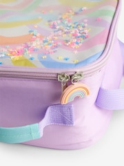 Lilac Purple Rainbow Lunch Bag and Water Bottle - Image 6 of 6