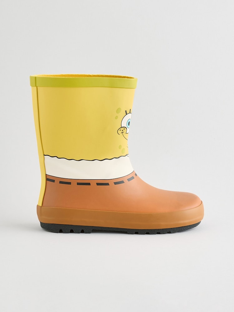 Vanilla Underground Yellow Kids SpongeBob SquarePants Unisex Patrick Wellington Boots without Handles - Image 1 of 2