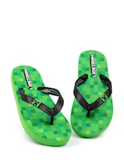 Vanilla Underground Green Boys Minecraft Character Flip Flops - Image 1 of 6