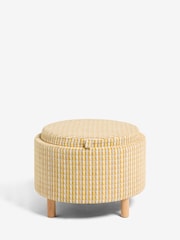 Mini Stripe Geo Ochre Yellow Ashton Storage Stool - Image 6 of 8