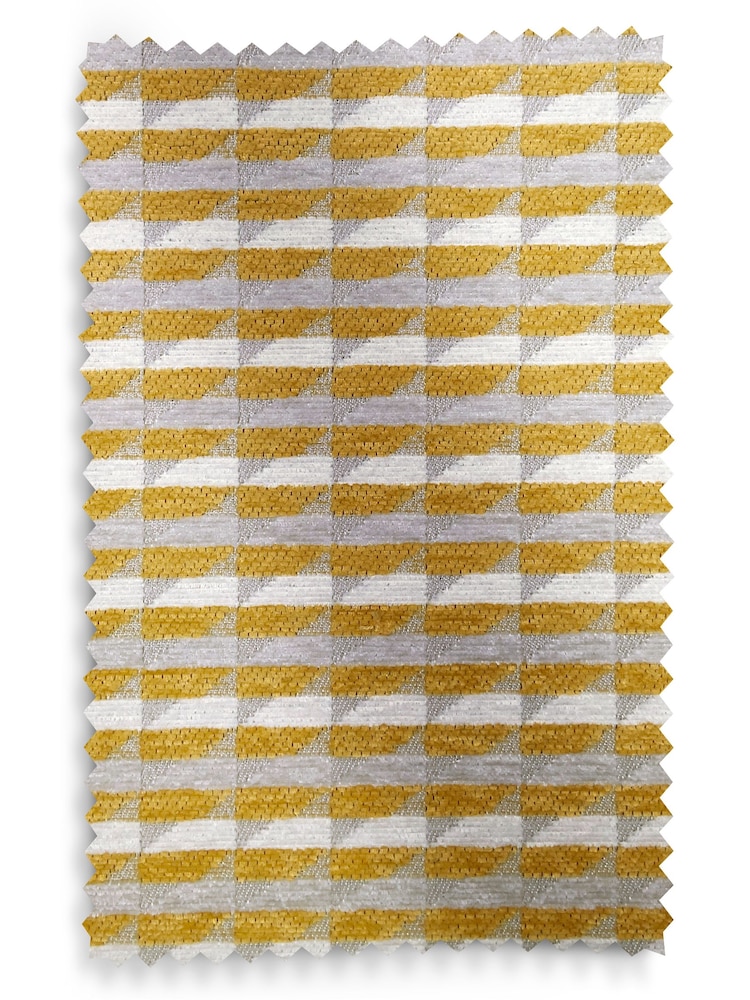 Mini Stripe Geo Ochre Yellow Ashton Storage Stool - Image 8 of 8
