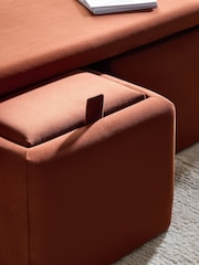 Soft Velvet Rust Brown Sidney Coffee Table - Image 10 of 11