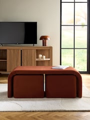 Soft Velvet Rust Brown Sidney Coffee Table - Image 2 of 11