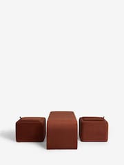 Soft Velvet Rust Brown Sidney Coffee Table - Image 7 of 11