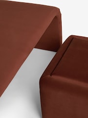 Soft Velvet Rust Brown Sidney Coffee Table - Image 9 of 11