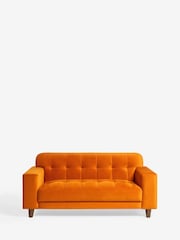 Soft Velvet Burnt Orange Wyatt Shelf 2 Seater Sofa - Image 6 of 11
