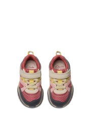 Clarks Pink Standard Fit (F) Combi Feather Pace T Trainers - Image 6 of 7