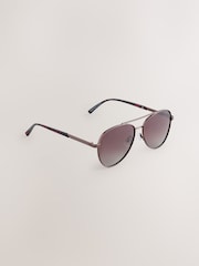 Brown Tone Aviator Style Sunglasses - Image 1 of 3