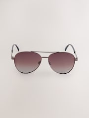 Brown Tone Aviator Style Sunglasses - Image 2 of 3
