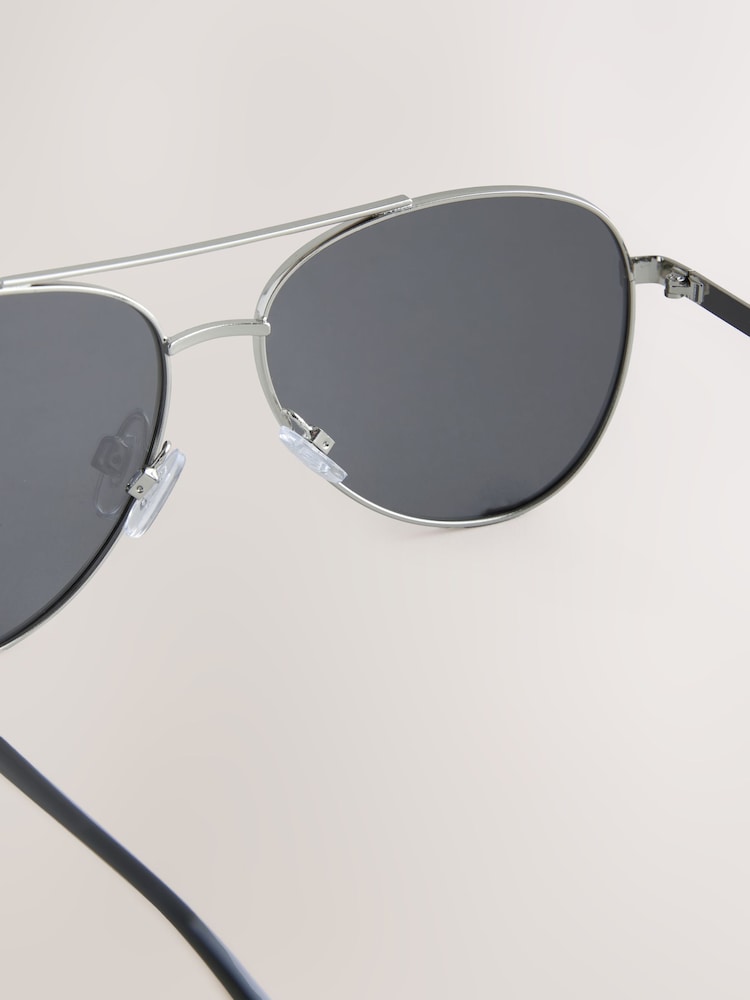 Silver Tone Aviator Style Sunglasses - Image 3 of 3