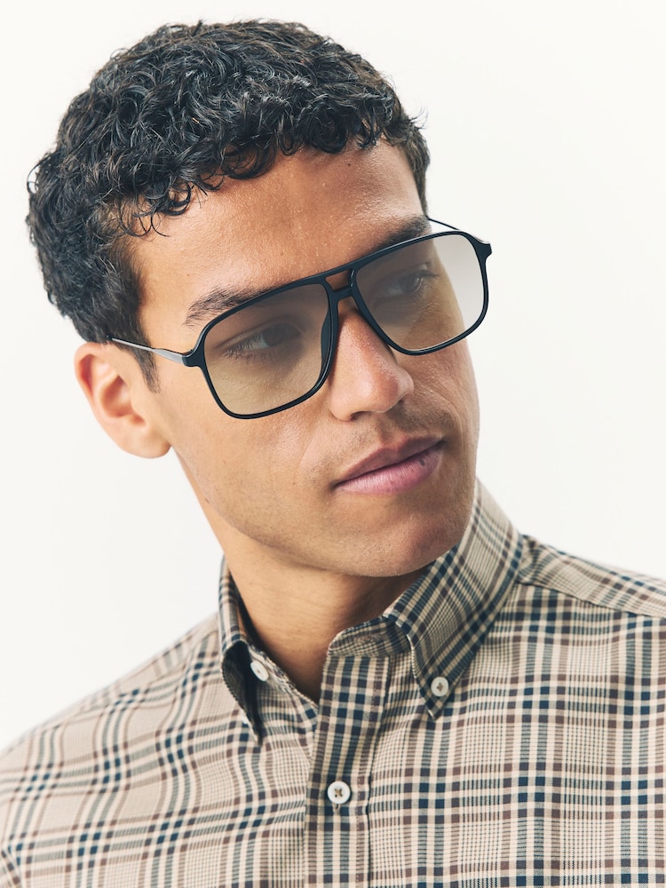 Black Aviator Sunglasses - Image 1 of 5