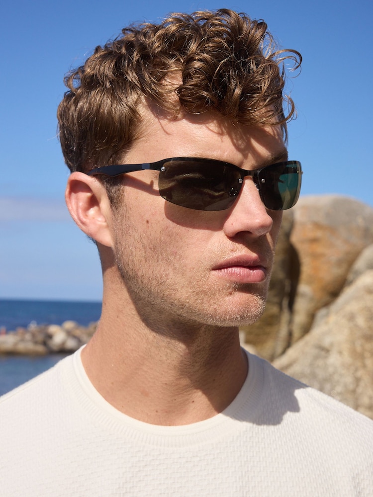 Gun Metal Rimless Sunglasses - Image 2 of 2 Gun Metal Rimless Sunglasses - Image 2 of 2