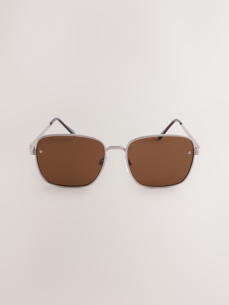 Brown Square Sunglasses - Image 2 of 5