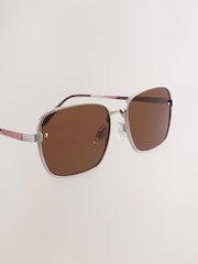 Brown Square Sunglasses - Image 5 of 5