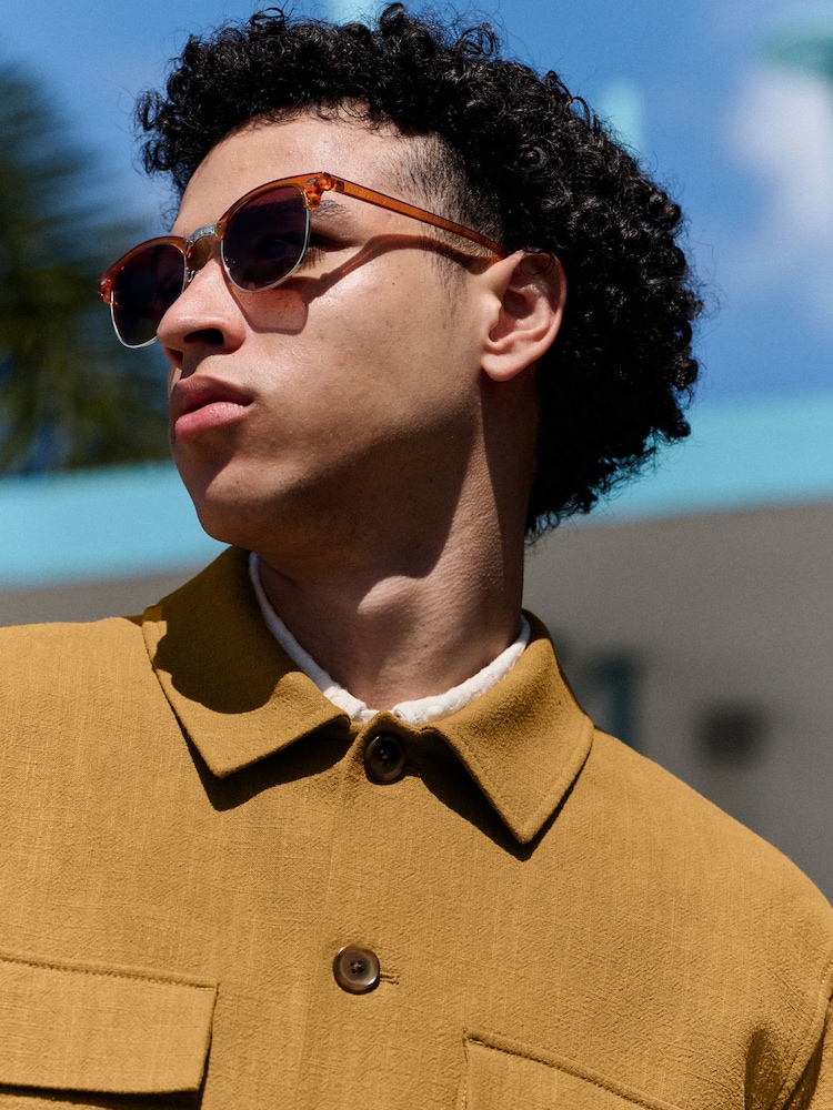 Brown Clubmaster Sunglasses - Image 1 of 1