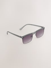 Gun Metal Clubmaster Sunglasses - Image 1 of 3