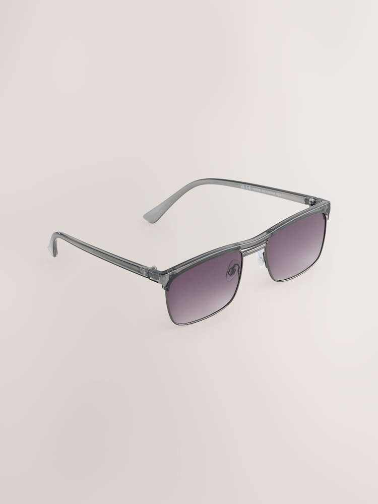 Gun Metal Clubmaster Sunglasses - Image 1 of 3
