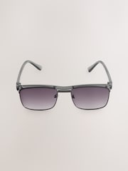 Gun Metal Clubmaster Sunglasses - Image 2 of 3