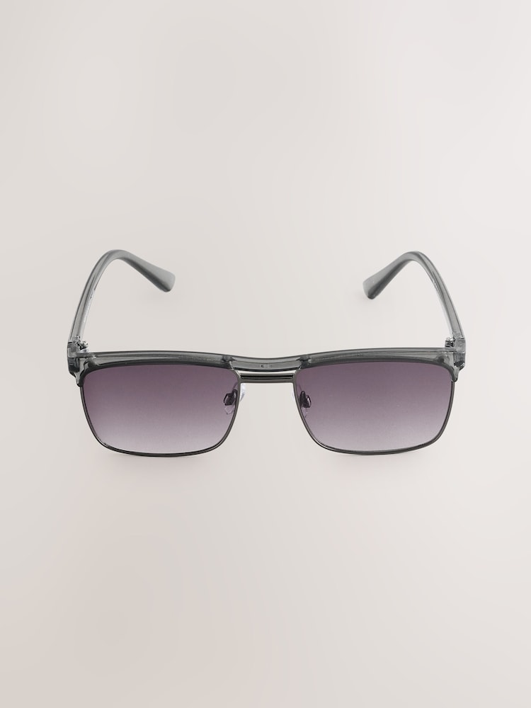 Gun Metal Clubmaster Sunglasses - Image 2 of 3