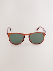 Bright Red Round Sunglasses - Image 4 of 5