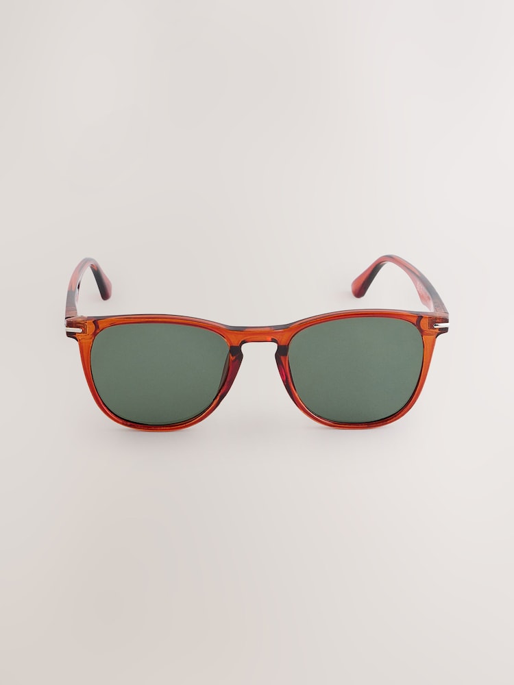 Rouge vif - Lunettes de soleil rondes - Image 4 of 5