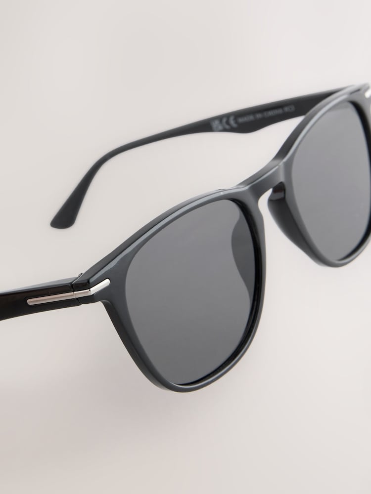 Black Round Sunglasses - Image 4 of 4