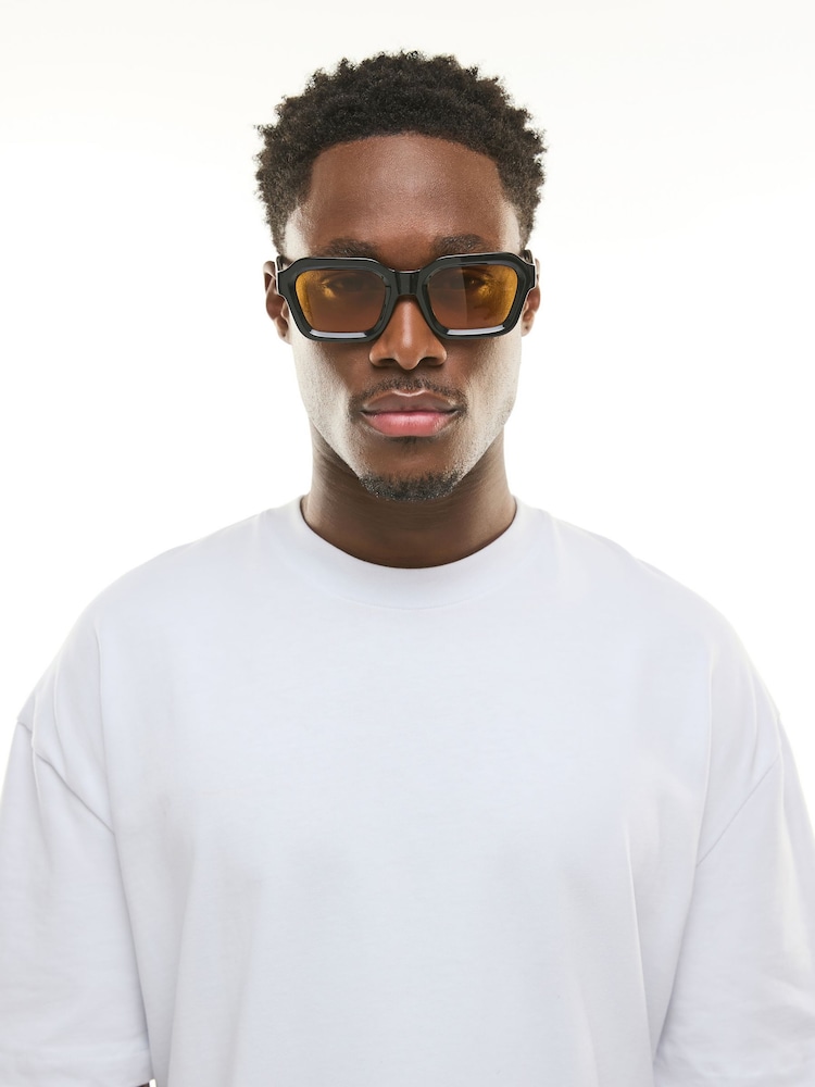 Amber Orange EDIT Square Sunglasses - Image 1 of 4