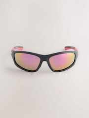Black Red Sports Style Sunglasses - Image 2 of 3
