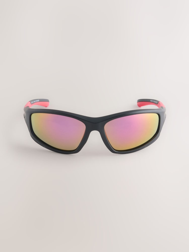 Black Red Sports Style Sunglasses - Image 2 of 3