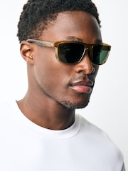 Green Yellow Sports Style Sunglasses - Image 1 of 4
