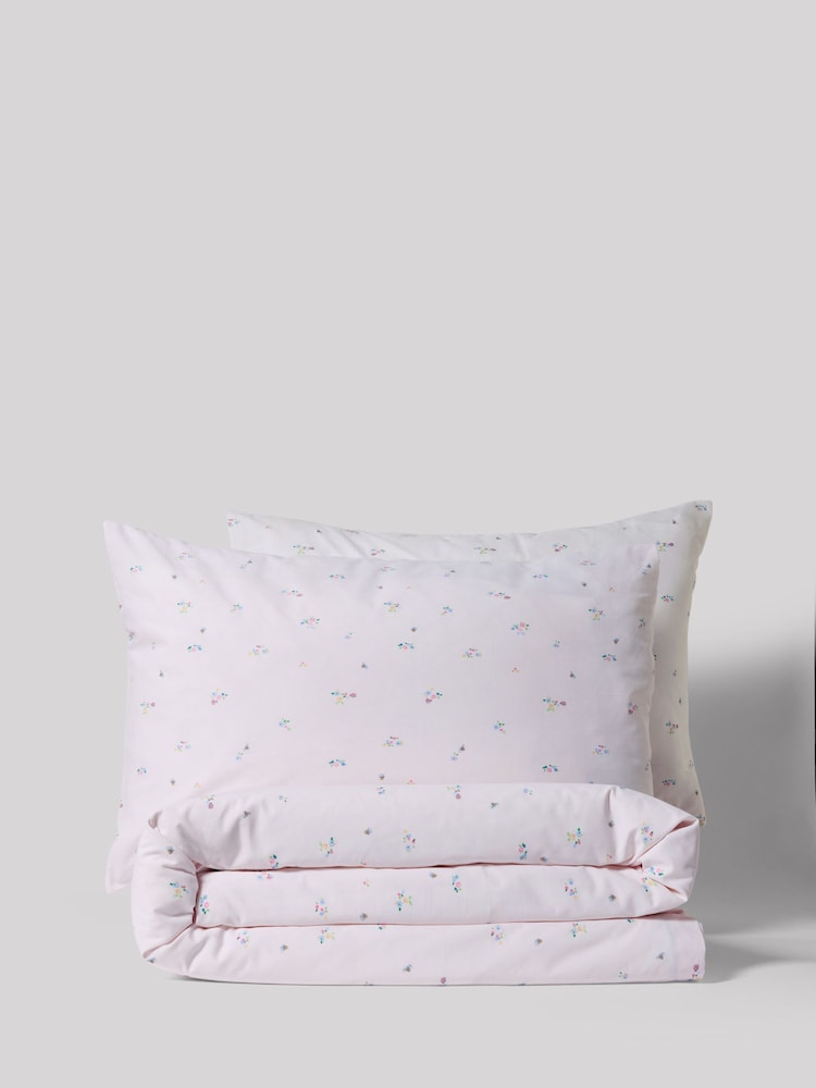 2 Pack White/Pink Floral Duvet Cover and Pillowcase Set - Image 5 of 5 2 Pack White/Pink Floral Duvet Cover and Pillowcase Set - Image 5 of 5
