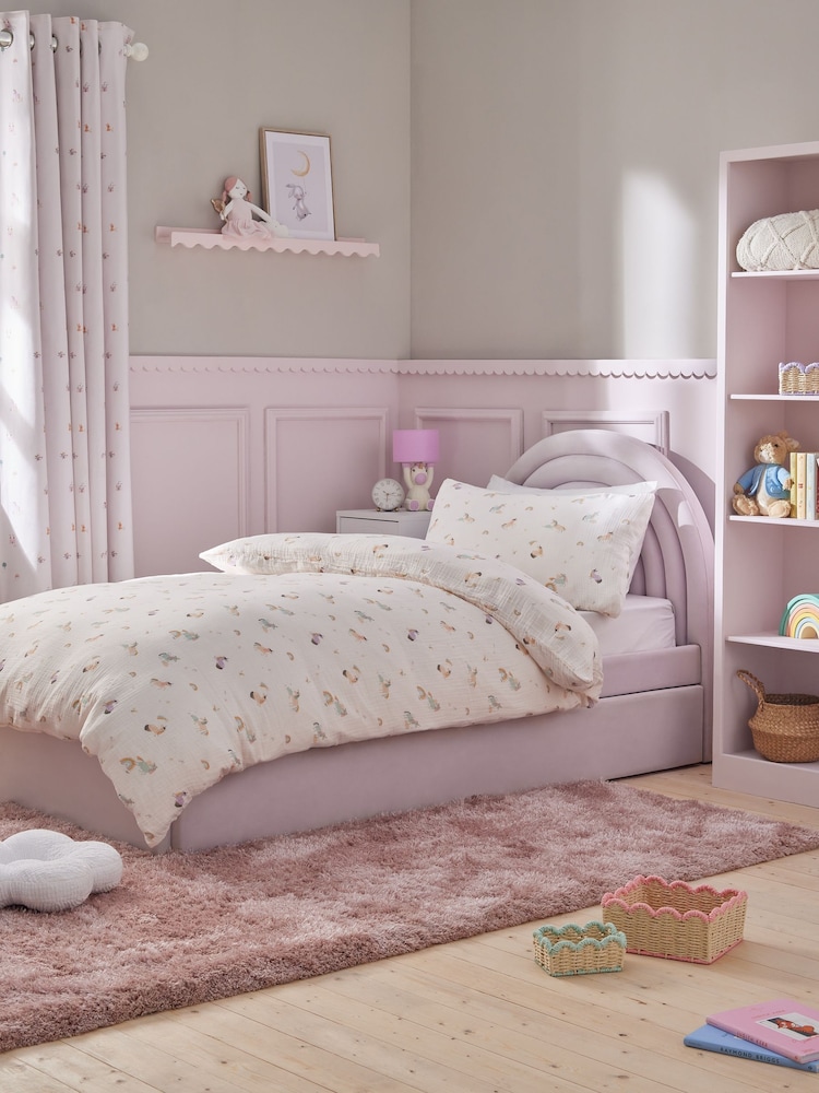Crinkle Muslin 100% Cotton Duvet Cover and Pillowcase Set - Image 1 of 5
