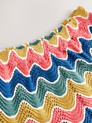 Blue/Pink Crochet Wave Holiday 100% Cotton Shorts - Image 8 of 9