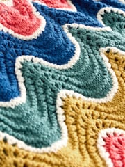Blue/Pink Crochet Wave Holiday 100% Cotton Shorts - Image 9 of 9