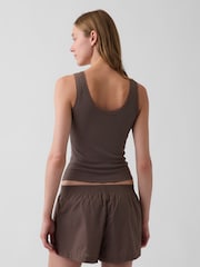 Gap Brown Mini Rib Lace-Trim Pyjamas Vest - Image 2 of 4