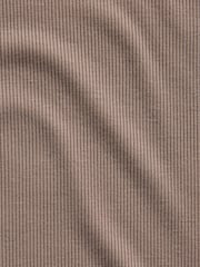 Gap Brown Mini Rib Lace-Trim Pyjamas Vest - Image 4 of 4