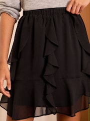 Love & Roses Black Chiffon Ruffle Mini Skirt - Image 2 of 4