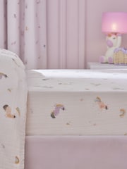 Unicorn 100% Cotton Muslin Fitted Sheet - Image 1 of 1