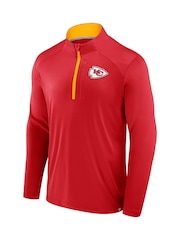 Fanatics NFL Red Kansas City Chiefs Defender Quarter Zip Sweatshirt - Image 2 of 3