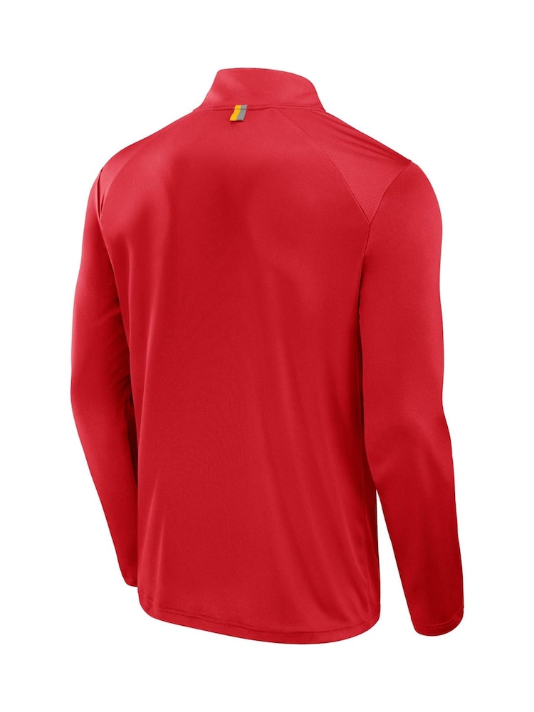 Fanatics NFL Red Kansas City Chiefs Defender Quarter Zip Sweatshirt - Image 3 of 3