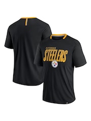Fanatics NFL Pittsburgh Steelers Defender Fade Dot Slant Black T-Shirt - Image 1 of 3