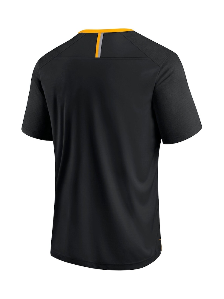 Fanatics NFL Pittsburgh Steelers Defender Fade Dot Slant Black T-Shirt - Image 3 of 3