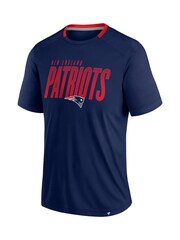 Fanatics Blue NFL New England Patriots Defender Fade Dot Slant T-Shirt - Image 2 of 3